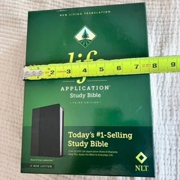 Tyndale NLT Life Application Study Bible 3rd Ed Black Onyx Leather Like NEW - Picture 10 of 11